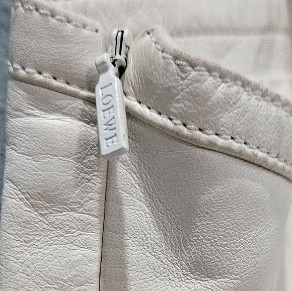 LOEWE WHITE DRESS Napa Plongé Lamb Leather - Picture 15 of 17